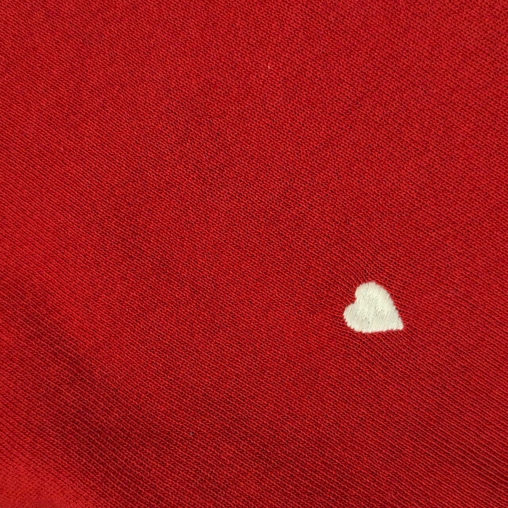 THE GREAT. Red Joggers with White Heart Accents - Picture 3 of 9